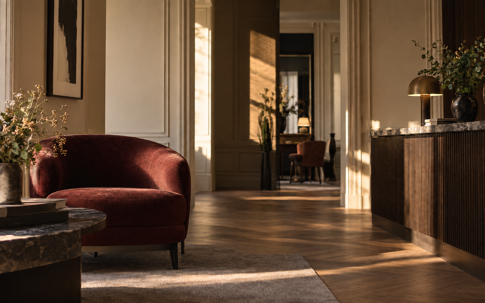 Visuel d’ambiance hôtelier conceptuel et non contractuel pour Hôtel Berthelot